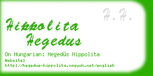 hippolita hegedus business card